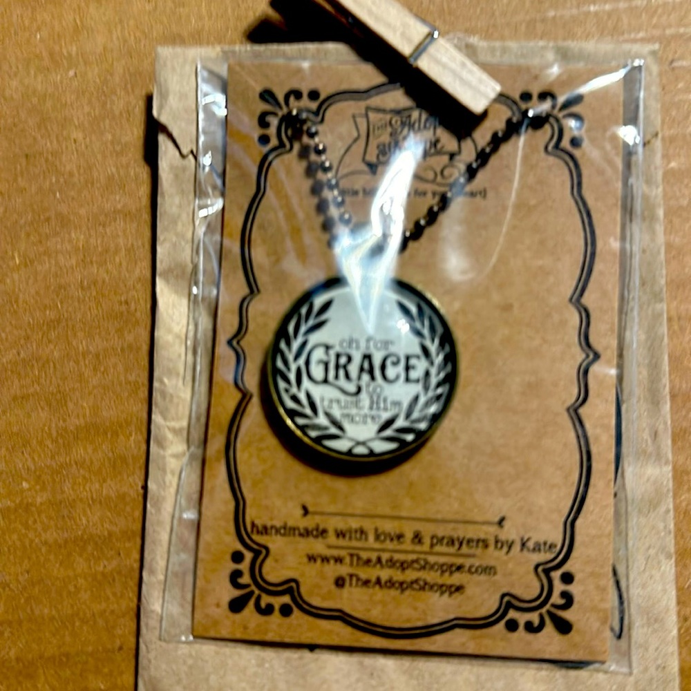 Handmade scripture necklace